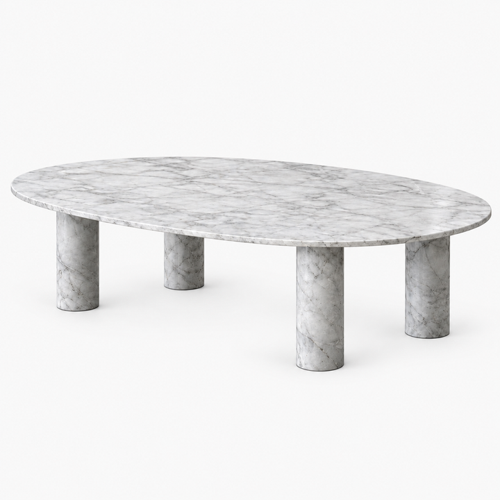 שולחן סלון דגם Oval Marble